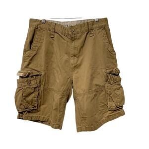 Nautica Jeans‎ Men's Khaki Cargo Shorts Sz 34 Y2K Gorpcore Skater Grunge